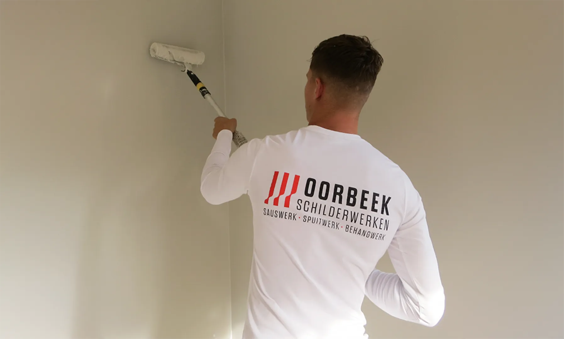 Muur verven met roller